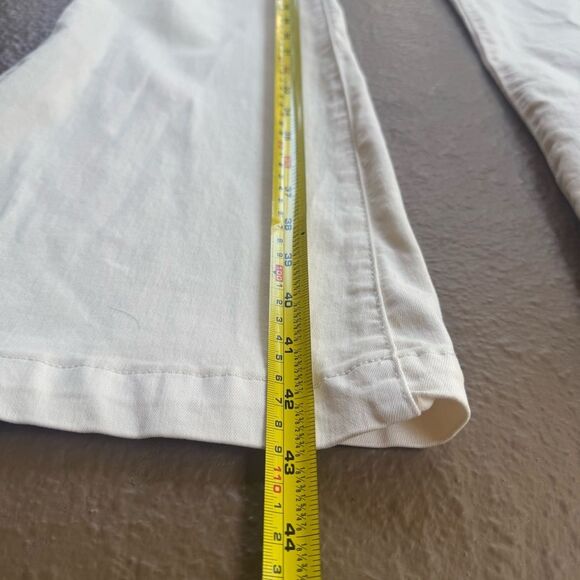 NWT Free People Venice Beach Cream Elastic Waist Flare Wide Leg Jeans Size 26 - Picture 4 of 14